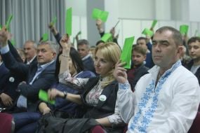 Delegates to the congress of the "Samopomich" party
