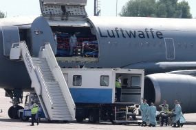 Sending wounded Ukrainian soldiers to Germany for treatment