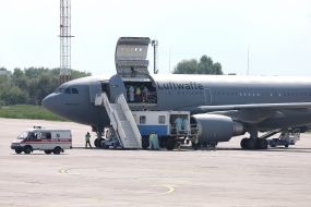 Sending wounded Ukrainian soldiers to Germany for treatment