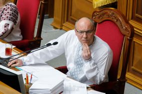 Andrey Parubiy in embroidery