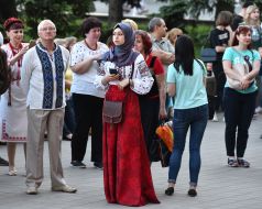 Moslem woman in vyshyvanka