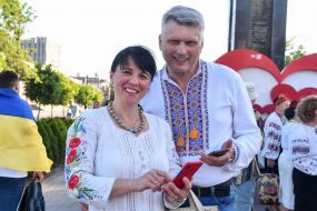 Participants of the March of embroidery