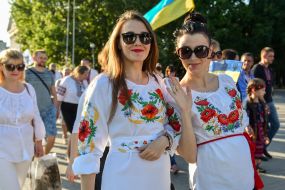 Participants of the March of embroidery