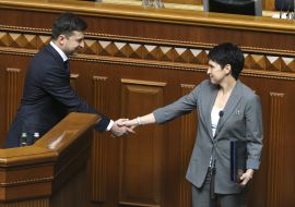 Vladimir Zelensky and Tatyana Slipachuk