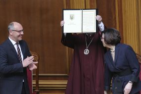 Andriy Parubiy, Natalia Shaptala, Oksana Syroyd