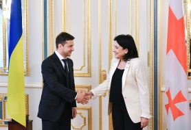 Vladimir Zelensky and Salome Zurabishvili