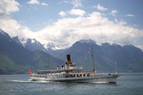 Ship on Lake Geneva
