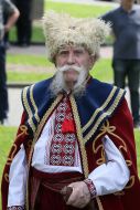Elderly man in a Cossack costume