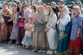 Participants of the Ratga Yatra Chariot Festival