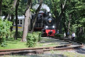 Train on the railway track