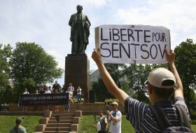 Participants of the march "Freedom for the Kremlin prisoners!"