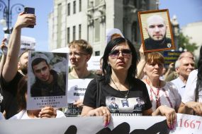 Participants of the march "Freedom for the Kremlin prisoners!"