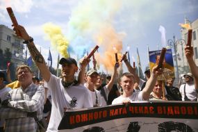 Participants of the march "Freedom for the Kremlin prisoners!"