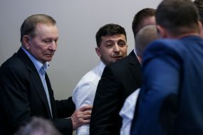 Leonid Kuchma and Volodymyr Zelensky