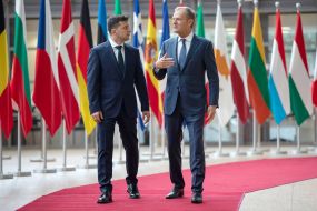 Vladimir Zelensky and Donald Tusk
