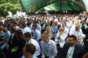 Participants of the congress of the party "Servant of the people"