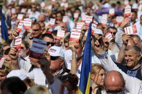 Participants of the Congress of the Radical Party Oleg Lyashko