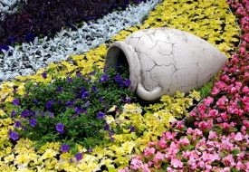 Flower arrangement with amphora