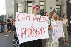 Participants of the rally for the circus without animals