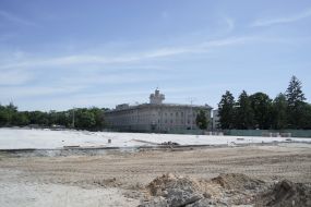 Reconstruction of Red Square in Chernihiv