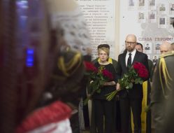 Lilia Grinevich and Arseniy Yatsenyuk