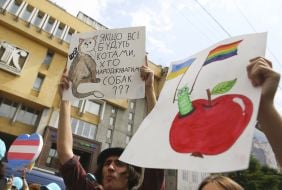 Participants in the "Equality March"