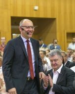 Andriy Paruby and Petro Poroshenko