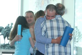 Four Ukrainians, released from the captivity of militants in the Donbas, arrived in Kiev