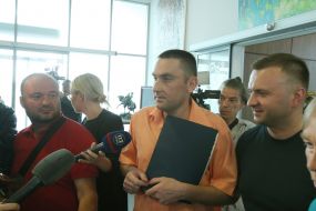 Four Ukrainians, released from the captivity of militants in the Donbas, arrived in Kiev