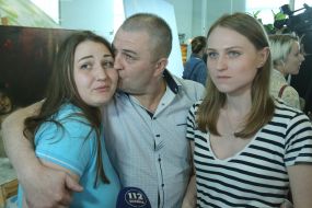 Four Ukrainians, released from the captivity of militants in the Donbas, arrived in Kiev
