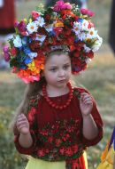 Girl in a wreath