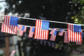 USA flags