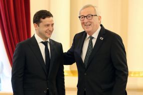 Владимир Зеленский и Жан-Клод Юнкер