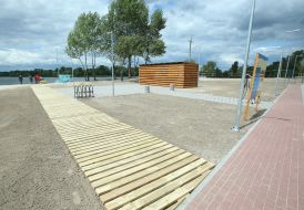 The territory of the new municipal beach "Troyeshchyna"