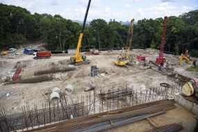 Construction work on the territory of the National Museum "memorial to victims of Holodomor"