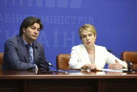 Yevhen Nyshchuk and Liliya Hrynevych