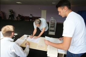 Voting in the parliamentary elections in 2019