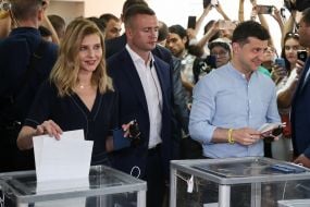 Vladimir Zelensky and Elena Zelensky