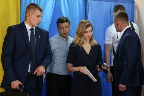 Vladimir Zelensky and Elena Zelensky