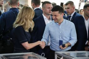 Vladimir Zelensky and Elena Zelensky
