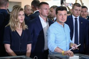 Vladimir Zelensky and Elena Zelensky