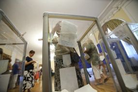 Избирательный участок в Киеве