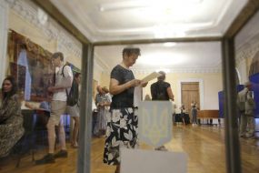 Polling station in Kiev