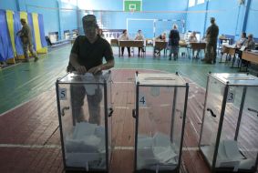 Избирательный участок в Авдеевке