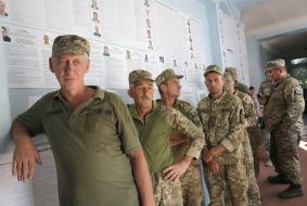 Polling station in Avdiivka
