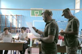 Polling station in Avdiivka