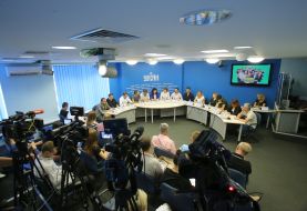 The participants of the press conference