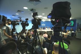 The participants of the press conference