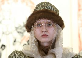 Участница творческого объединения "Мисткині" в образе княгини Ольги