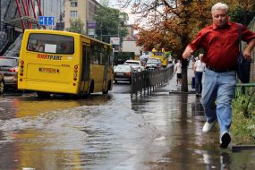 Последствия сильного ливня в Киеве